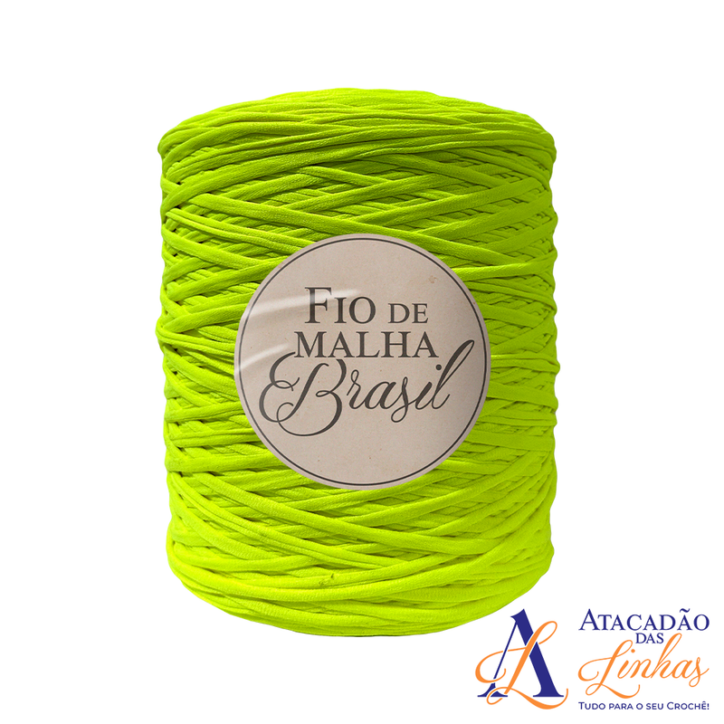 Fio De Malha Brasil 1kg - Tons de Amarelo Neon