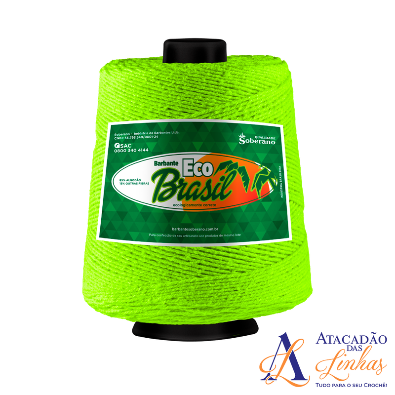Barbante Eco Brasil 1Kg Fio 6 - Crochê Artesanato Tricô Macramê - OFERTA VALIDA ATÉ DOMINGO - Linha Completa de Cores