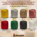 FIO SOBERANO SPELL 100g EXTRA BRILHO PREMIUM - DOURADO, LINHO, PRATA, ROSÊ, PRETO, BRANCO - LINHA BARBANTE ACABAMENTO