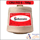 Barbante Soberano Cru Fio 6  - Cones de 1Kg e 700g - Crochê, Tricô e Artesanato - Macio, Não Desbota, Não Mancha