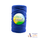 Kit 2 Rolos de 500g Fio de Malha Brasil - Cores Básicas - Preto, Branco e Azul Marinho - Crochê Fio Residual fl