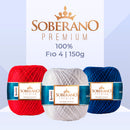 Soberano Premium 100% Algodão Fio 4 150g - Para Crochê Tricô Macramê Amigurumi [OFERTA LANÇAMENTO] Macio Não Desbota fl