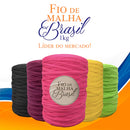 Fio de Malha Brasil - 1Kg - Cores Variadas OFERTA Crochê Residual Bolsa Tapete Lycra Elastano Algod