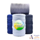 Fio de Malha Brasil - Kit 5 Rolos de 500g Cada - Cores Variadas - Crochê Residual Bolsa Tapete Promoção Lycra Algodão fl