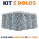 OFERTA VÁLIDA ATÉ DOMINGO  - Kit 5 Barbantes 600g Fio 6 - Crochê Artesanato Tricô Macramê - PROMOÇÃO IMPERDIVEL fl