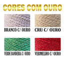 [ESPECIAL DE NATAL] Barbante Metálico Premium Eco Brasil 400m Fio 6 – Linha Brilhante para Artesanato, Crochê e Tricô