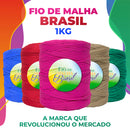 [PROMO] Fio de Malha Brasil -  1Kg - Cores Variadas OFERTA Crochê Residual Bolsa Tapete Lycra