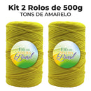 [DESCONTO ESPECIAL] Kit Fio de Malha Brasil 500g -  A partir de R$15 - Kit 2 Rolos Crochê Tapete Promoção Econômico