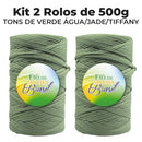 [DESCONTO ESPECIAL] Kit Fio de Malha Brasil 500g -  A partir de R$15 - Kit 2 Rolos Crochê Tapete Promoção Econômico