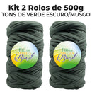 [DESCONTO ESPECIAL] Kit Fio de Malha Brasil 500g -  A partir de R$15 - Kit 2 Rolos Crochê Tapete Promoção Econômico