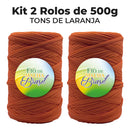 [DESCONTO ESPECIAL] Kit Fio de Malha Brasil 500g -  A partir de R$15 - Kit 2 Rolos Crochê Tapete Promoção Econômico