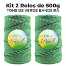 [DESCONTO ESPECIAL] Kit Fio de Malha Brasil 500g -  A partir de R$15 - Kit 2 Rolos Crochê Tapete Promoção Econômico