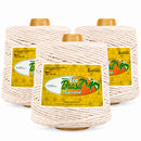Barbante Macramê 1Kg Eco Brasil Cru 24 Fios 238m Cordão Grosso Premium para Artesanato