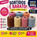 [DIRETO DA FABRICA] Barbante Mesclado 1 rolo 600g Fio 6 Fantasia | Crochê e Artesanato | Tons Claro, Escuro ou Sortido