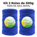 [DESCONTO ESPECIAL] Kit Fio de Malha Brasil 500g -  A partir de R$15 - Kit 2 Rolos Crochê Tapete Promoção Econômico