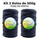 [DESCONTO ESPECIAL] Kit Fio de Malha Brasil 500g -  A partir de R$15 - Kit 2 Rolos Crochê Tapete Promoção Econômico