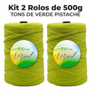 [DESCONTO ESPECIAL] Kit Fio de Malha Brasil 500g -  A partir de R$15 - Kit 2 Rolos Crochê Tapete Promoção Econômico