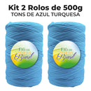 [DESCONTO ESPECIAL] Kit Fio de Malha Brasil 500g -  A partir de R$15 - Kit 2 Rolos Crochê Tapete Promoção Econômico