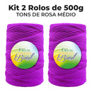 [DESCONTO ESPECIAL] Kit Fio de Malha Brasil 500g -  A partir de R$15 - Kit 2 Rolos Crochê Tapete Promoção Econômico