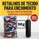 Enchimento de Saco de Pancada Retalhos e Tecidos - Usado em Almofadas e Artesanato - 3Kg, 5Kg, 10Kg, 15Kg, 20Kg e 25 Kg